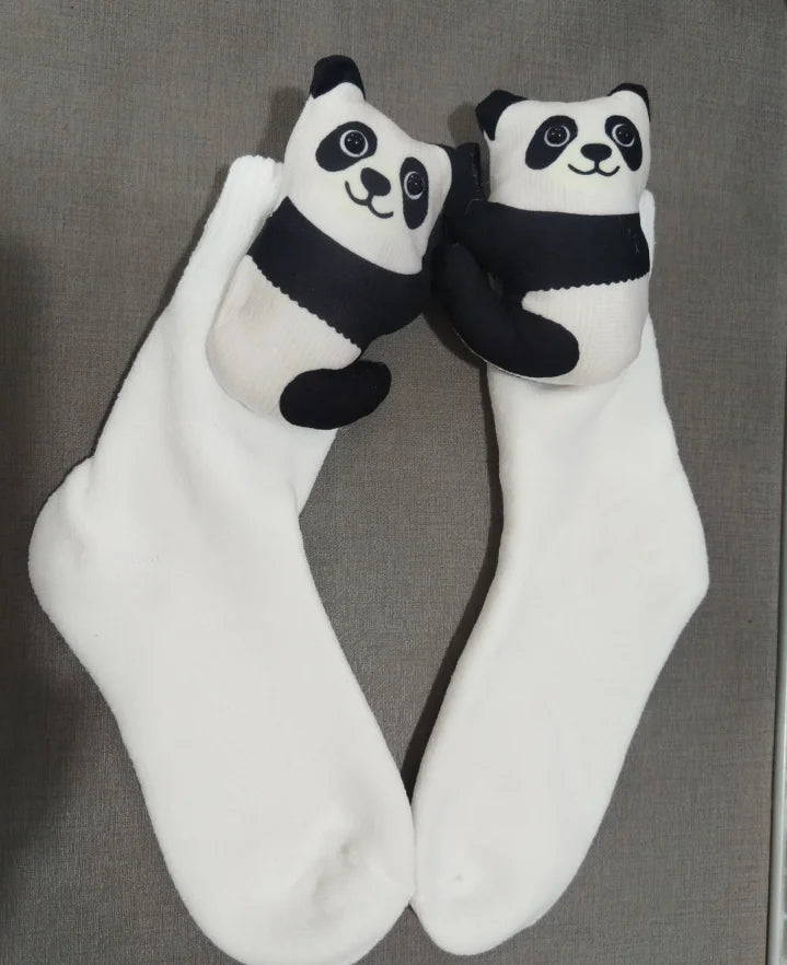 Fluffy 3D Ear Knit Animal Socks – Cute Winter Gift for Women, Teens & Kids